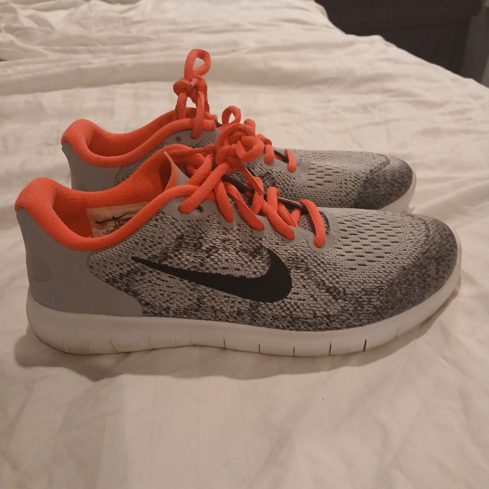 Nike Gray and Hot Pink Running Shoes